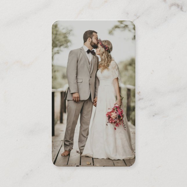 Site Web de Mariage Moderne QR RSVP Encart Photo (Dos)