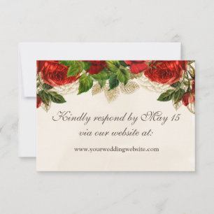 Site Web de Mariage RSVP Roses Rouges Élégantes