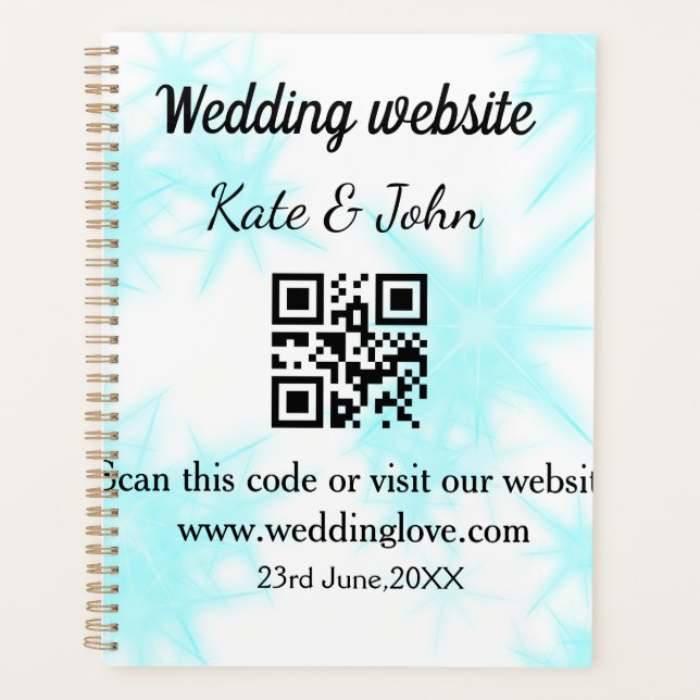 Site web de mariage simple minimal Q R code ajoute (Devant)