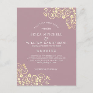 Site Web de RSVP pour Invitation de Mariage Rose D