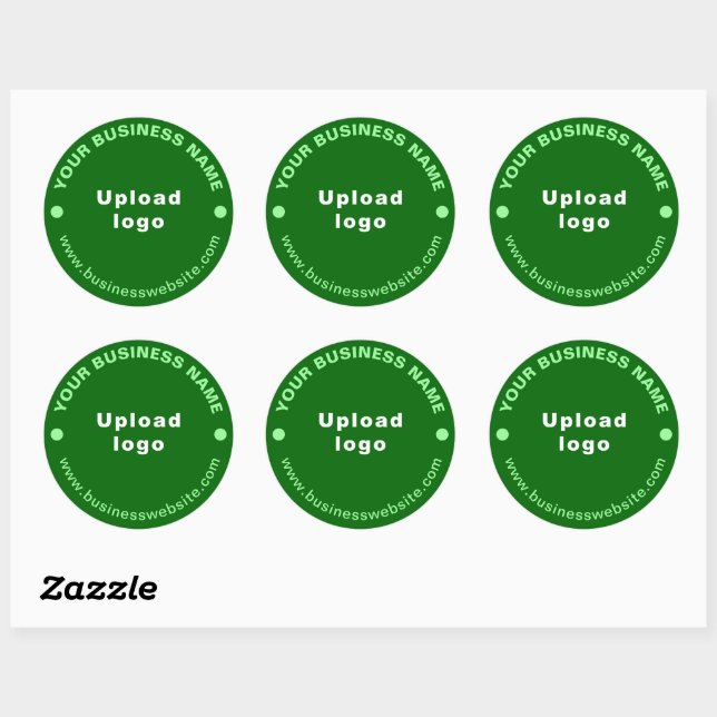 Site Web d'Entreprise avec Autocollant Rond Vert (Feuille)
