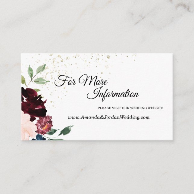 Site Web du Mariage des célébrations d'été Carte d (Devant)