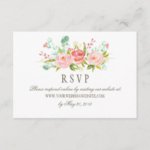 Site Web en ligne RSVP de mariage Rose classique