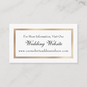 Site Web Mariage Blanc Bordé Or Insérez des cartes