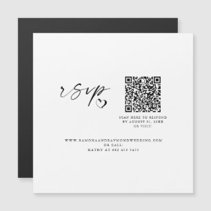 Site Web Mariage de script moderne QR Code Magnet 