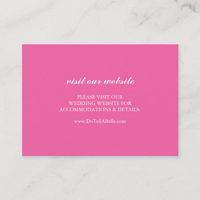 Site Web mariage Insertion Carte simple Fuchsia (Devant)