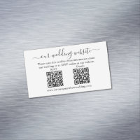 Site Web Mariage minimaliste QR 25 Magnet Cards