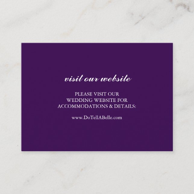 Site Web Mariage violet Insérer une carte simple (Devant)