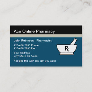 Site Web Pharmacy Pharmacy Cartes de visite