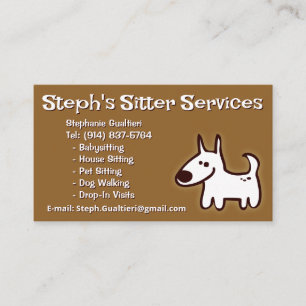 Sitter Chien PERSONNALISABLE / Cartes de visite Wa