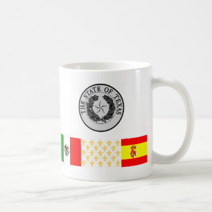 Six drapeaux de tasse du Texas