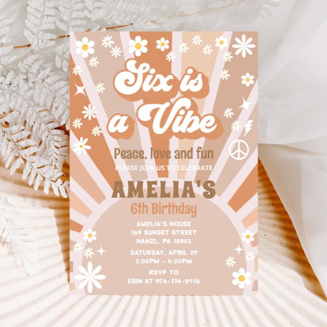 Six est une invitation à l'anniversaire (Créateur téléchargé)