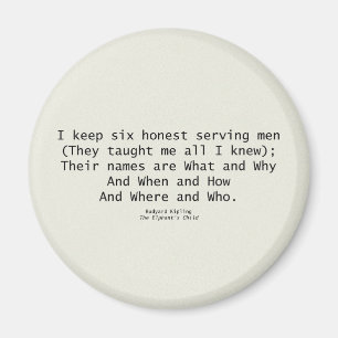 Six hommes servants magnet