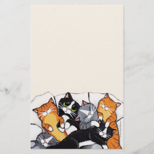 Six papeterie de papier de note de chats de