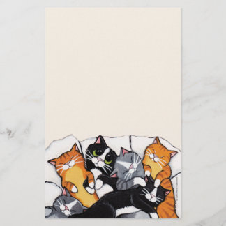 Six papeterie de papier de note de chats de