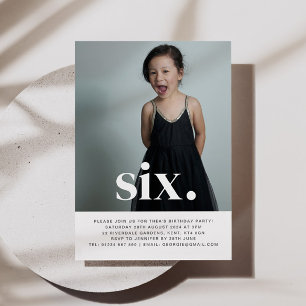 Six Photo Invitation pour le premier anniversaire