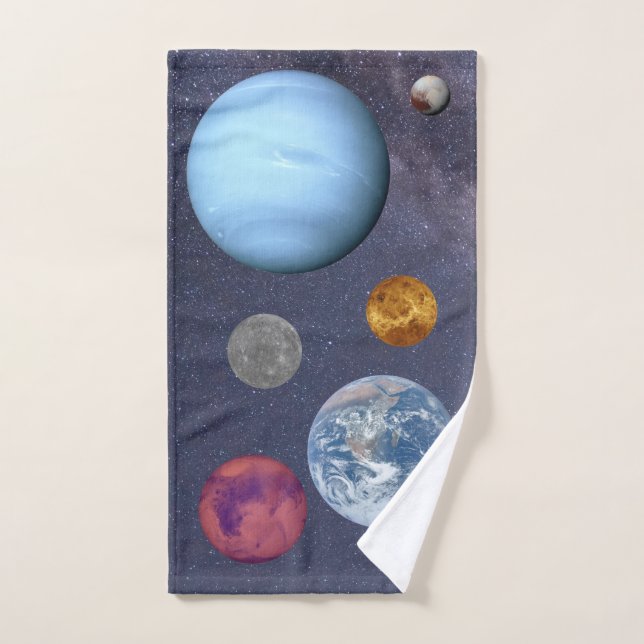 Six plus petites planètes (Serviette à main)