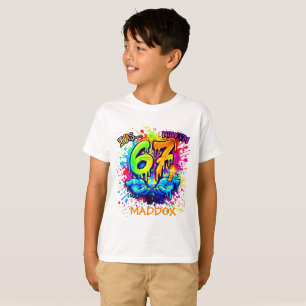 Six Sept Anniversaire Artisanat T-Shirt Fête, Graf