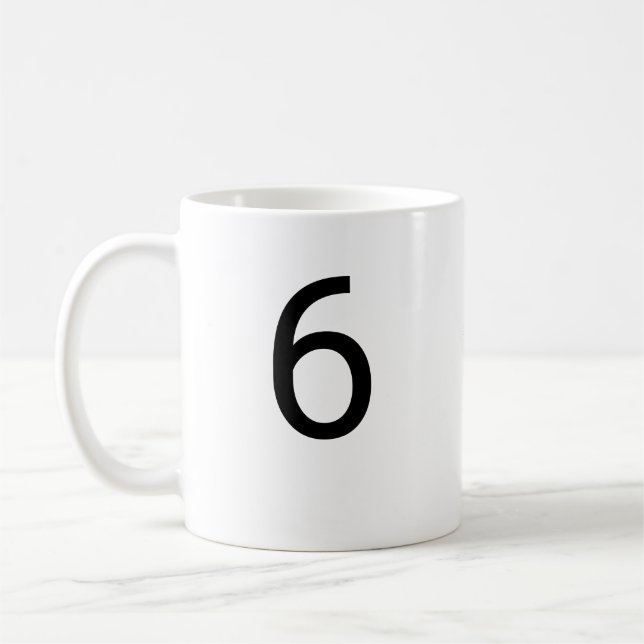 Six sept mèmes de café Mug (Gauche)