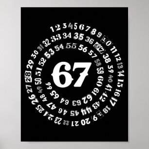 Six Seven Meme 6-7 Impression de nombres en spiral