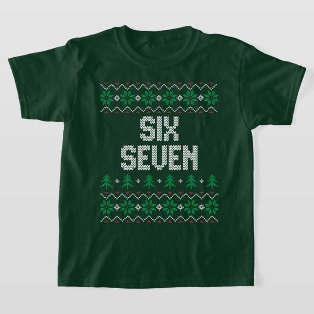Six Seven Meme Sweat-shirt de Noël laid Pullover D (Poser)