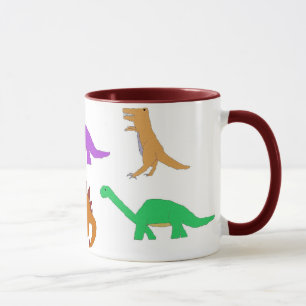 Six tasses de dinosaures