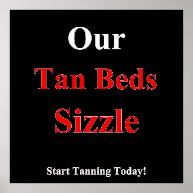 Sizzle Tan Tanning Poster Matte (Devant)