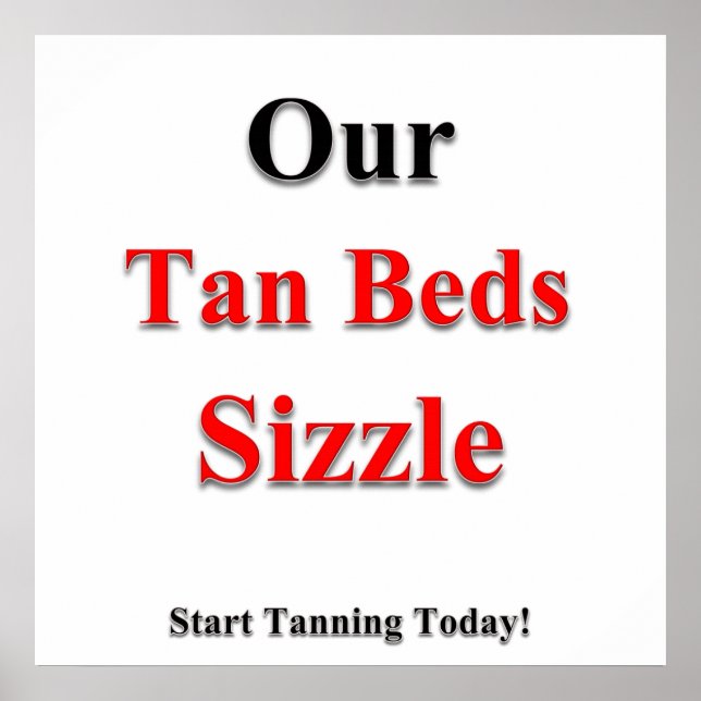 Sizzle Tan Tanning Poster Matte (Devant)