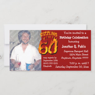 Sizzling À 60 Anniversaire Invitation Photo