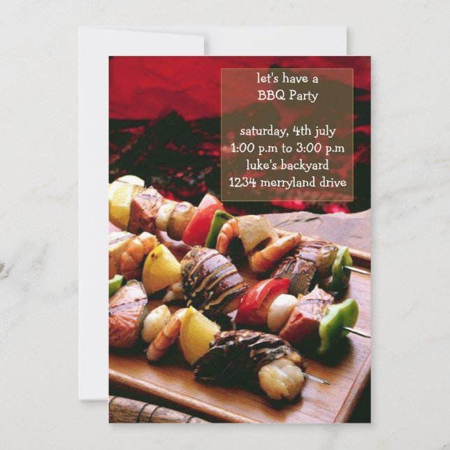 Sizzling BBQ Party Invitations (Devant)