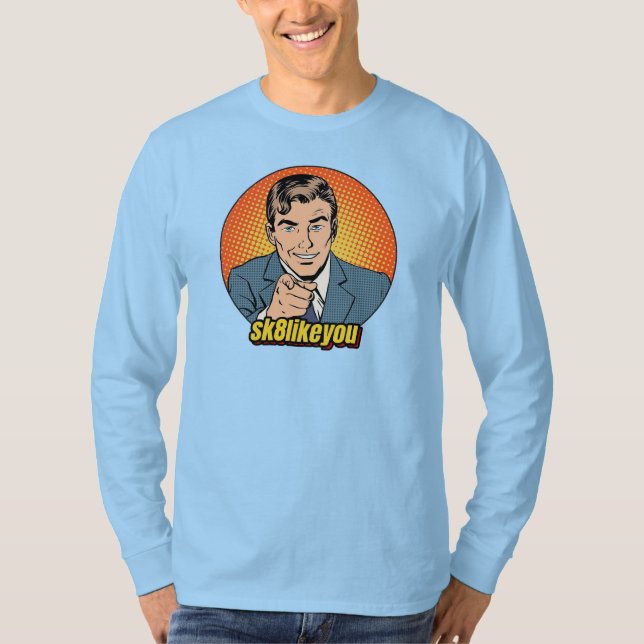 Sk8LikeYou Showoff Mens Long Sleeve T-Shirt (Devant)