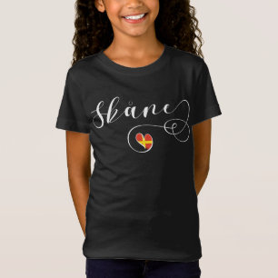 Skåne Flag Heart, Suède, T-shirt Scania