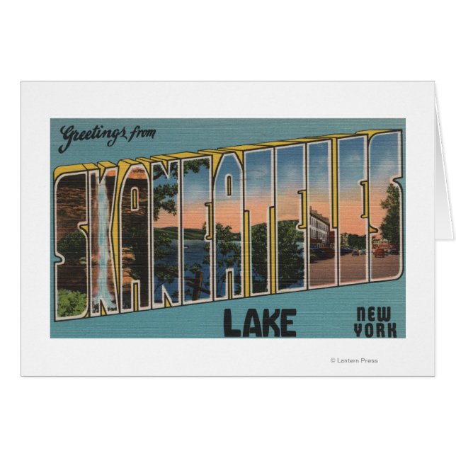 Skaneateles Lake, New York - Scènes à grandes lett (Devant horizontal)