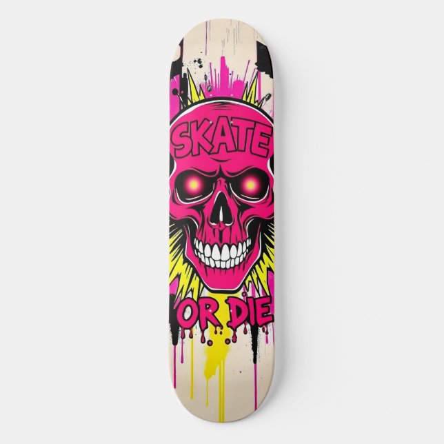 Skate or Die Nº5 - Skateboard Deck - Punk Grunge (Recto)