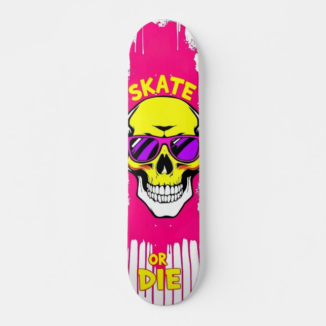 Skate or Die Nº7 - Skateboard Deck - Punk Grunge (Devant)