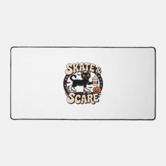 Skate & Scare – Cute Black Cat Roller Skating Over