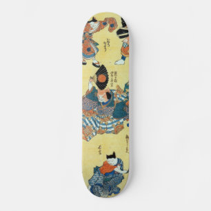 Skateboard 流 行 猫 の 狂 言 づ de , Acteurs du Chat, Kuniyoshi, Uk