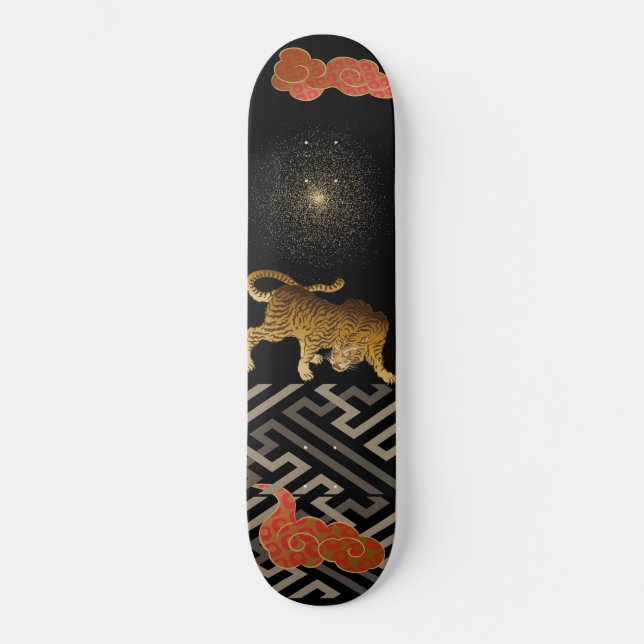 SKATEBOARD 真夜中のトラ柄のスケボー (Recto)