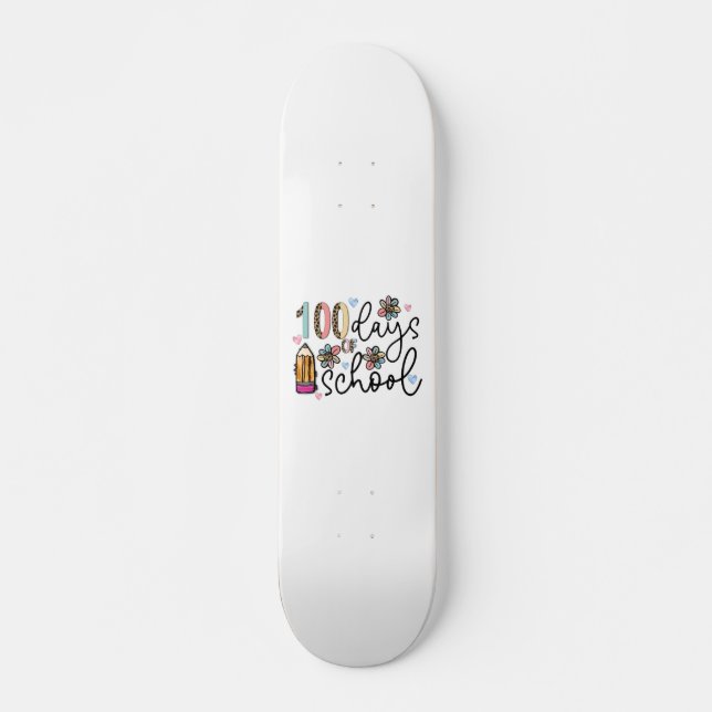 Skateboard 100 jours de sublimation scolaire (Devant)