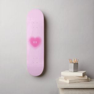 Skateboard 111 Joli Coeur rose Angel esthétique Numéro