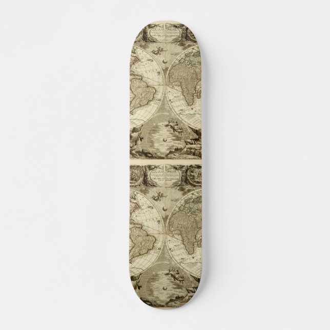 Skateboard 1708 World Map by Jean Baptiste Nolin (Devant)