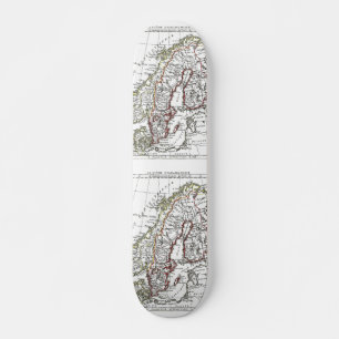 Skateboard 1806 Carte - La Suede au Danemarck