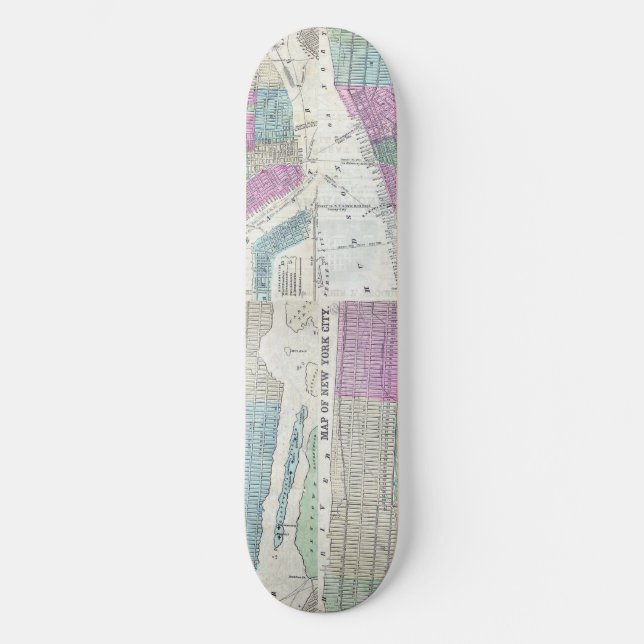 Skateboard 1870 Carte New York City Central Park (Recto)