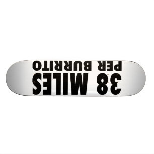 Skateboard 38 milles par planche à roulettes de burrito