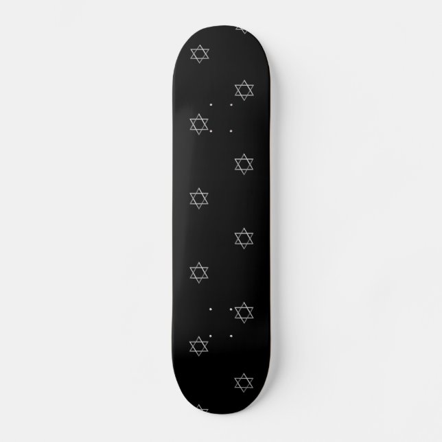 Skateboard 3D Look Silver Star de David (Recto)