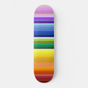 Skateboard 42 bandes arc-en-ciel