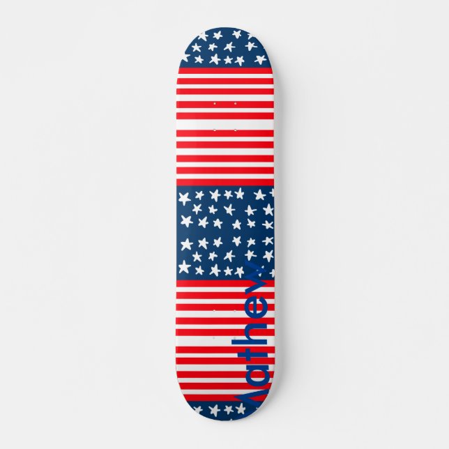 Skateboard 4 juillet jour de l'indépendance ajouter nom texte (Devant)