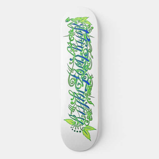Skateboard 5280 script in green and blue (Recto)