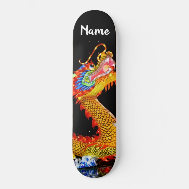 Skateboard, 8 1/4 Skateboard DECK Style Dragon (Recto)