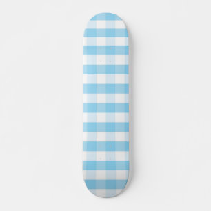 Skateboard à damiers motif